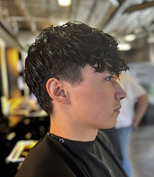 A messy fringe delivers a youthful, free-spirited energy with a contemporary