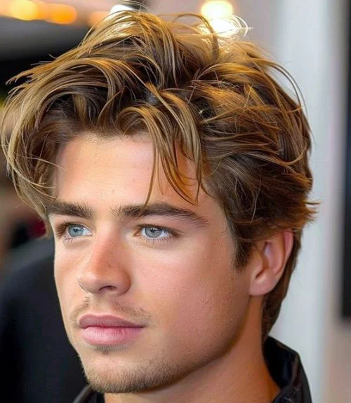 This tousled, textured medium flow is more mature and achieves a flirty, fun look