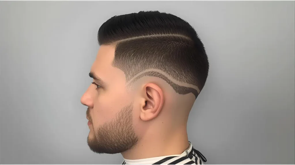 A smooth, curved line running across the taper — fluid and eye-catching.