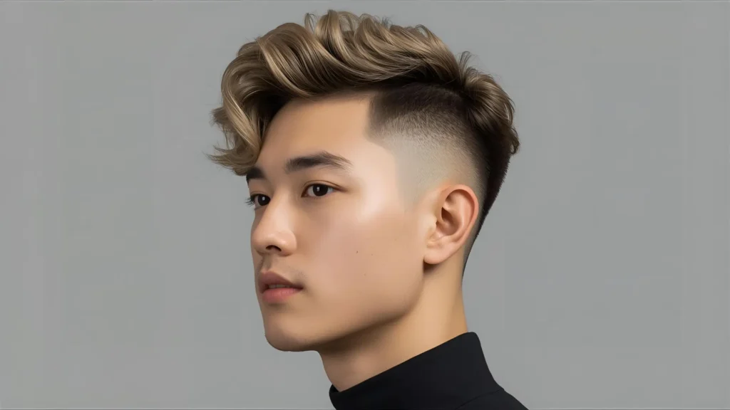 Close-up of low taper fade haircut showing clean fade lines