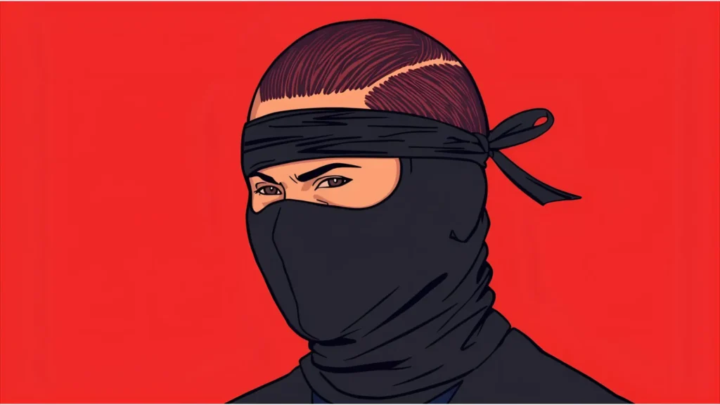 Viral meme artwork showing a stylized streamer avatar with a low taper fade edit.